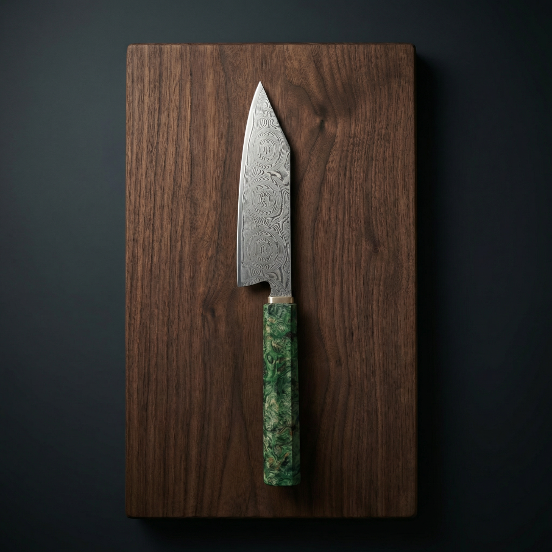 Hisui Damascus 5.5" Mini bunka