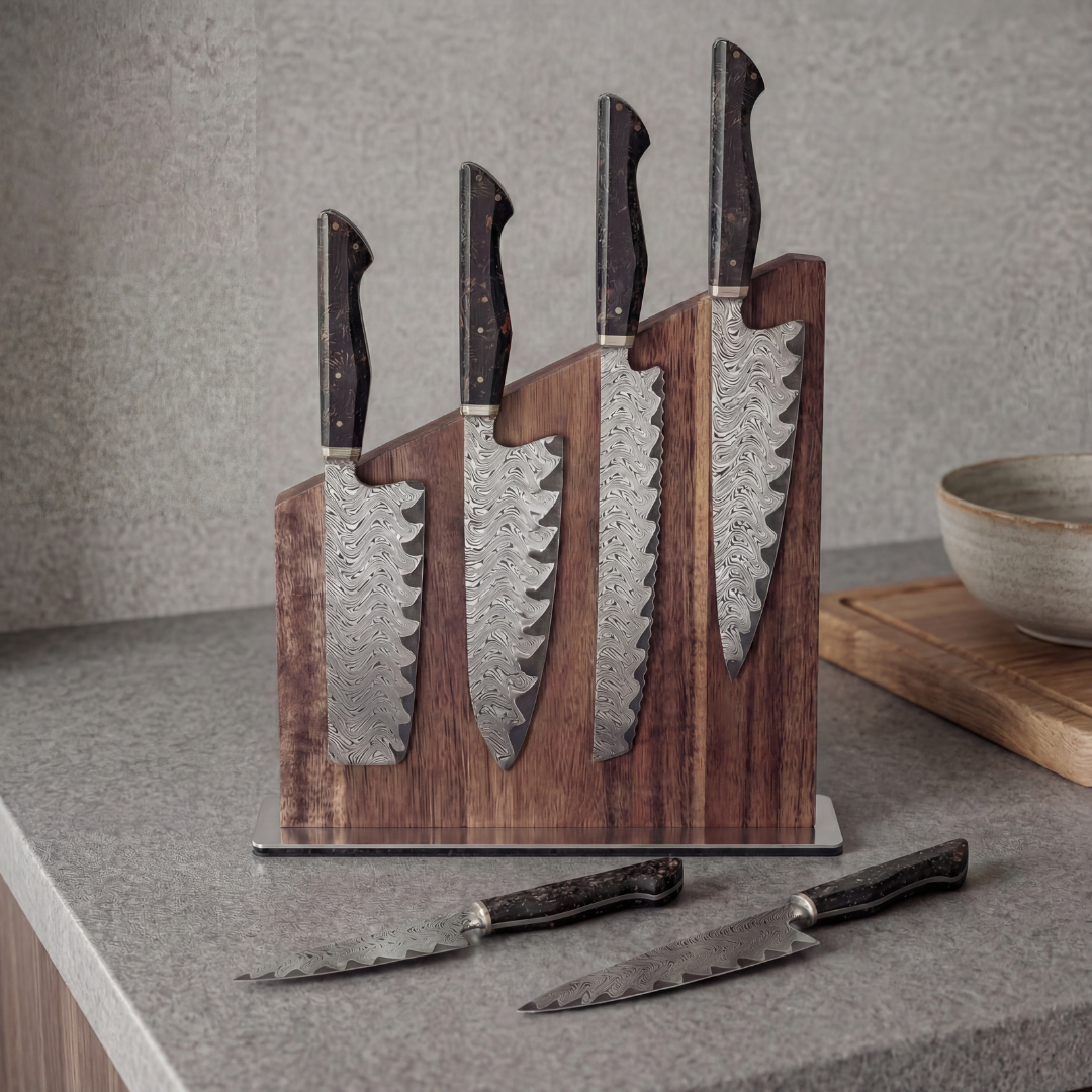 Shinkuro Series 6 Pc Japanese Damascus Set